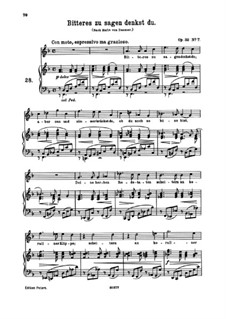 Девять песен, Op.32: No.7 Bitteres zu sagen denkst du (You Meant to Say Bitterness) by Иоганнес Брамс