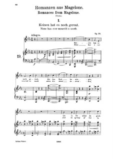 Пятнадцать романсов, Op.33: No.1 No One Has Yet Regretted by Иоганнес Брамс