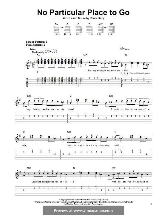 No Particular Place To Go: Для гитары с табулатурой by Chuck Berry