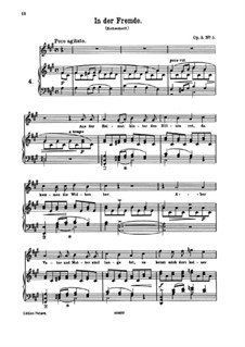Шесть песен, Op.3: No.5 In der Fremde (Away from Home) by Иоганнес Брамс