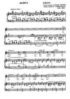 Лолита: Для голоса и фортепиано by Arturo Buzzi-Peccia
