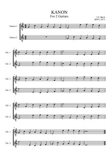 Canon a 2 perpetuus, BWV 1075: For two guitars by Иоганн Себастьян Бах