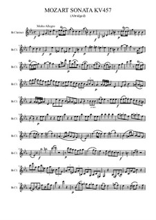 Соната для фортепиано No.14 до минор, K.457: Для кларнета by Вольфганг Амадей Моцарт