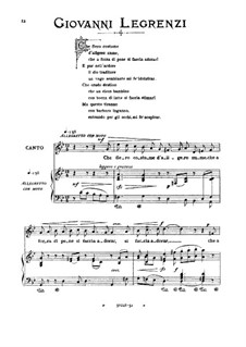 Che fiero costume: Medium voice in G Minor by Джованни Легренци