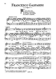 Caro laccio, dolce nodo: Medium-low voice in E Flat Major by Франческо Гаспарини