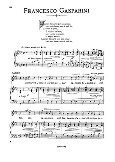 Lasciar d'amarti per non penar: Medium voice in F Minor by Франческо Гаспарини