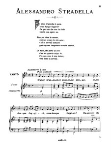 Se amor m'annoda il piede: Medium voice in B Flat Major by Алессандро Страделла