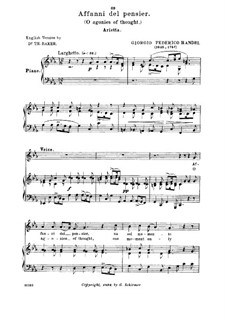 Оттон, король Германии, HWV 15: Affanni del pensier, for low voice in C Minor by Георг Фридрих Гендель
