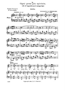 Ogni pena piu spietata (All of Anguish Most Unsparing): Medium-low voice in A Minor by Джованни Баттиста Перголези
