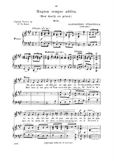 Ragion sempre addita: High voice in A Major by Алессандро Страделла