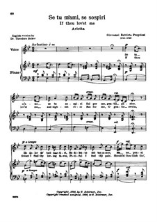 Если любишь : High voice in G Minor by Джованни Баттиста Перголези