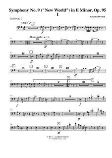 Часть I: Trombone bass clef 2 (transposed part) by Антонин Дворжак