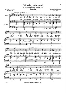 Vittoria, mio core: Low voice in A Major by Джакомо Кариссими