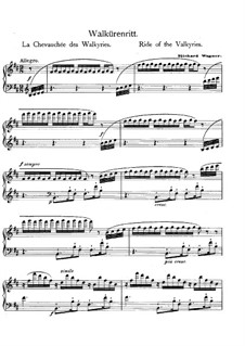 Валькирия. Полет Валькирий: For piano by Рихард Вагнер