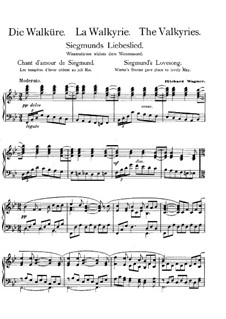 Валькирия, WWV 86b: Любовная песня Зигмунда, для фортепиано by Рихард Вагнер