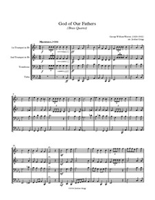 God of Our Fathers: Для квартета медных духовых by Джордж Уильям Уоррен
