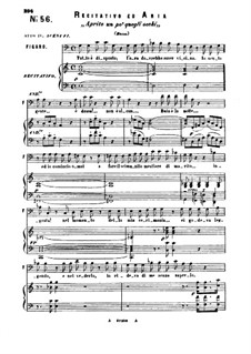 Aprite un po' quegli occhi: For bass or baritone and piano by Вольфганг Амадей Моцарт