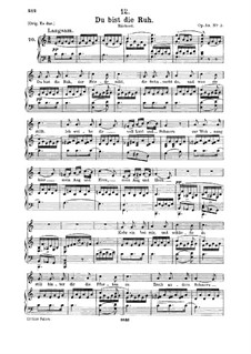 Du bist die Ruh (You are Repose), D.776 Op.59 No.3: Для среднего голоса и фортепиано by Франц Шуберт