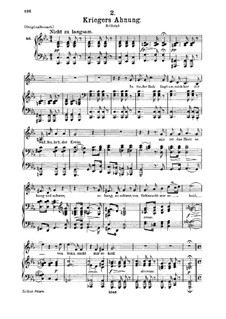 No.2 Предчувствие воина: Для среднего голоса и фортепиано by Франц Шуберт