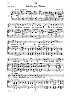 Lachen und Weinen (Laughter and Tears), D.777 Op.59 No.4: Для среднего голоса и фортепиано by Франц Шуберт