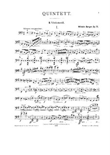 Квинтет ми минор для струнных, Op.75: Партия II виолончели by Вильгельм Бергер