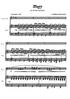 Элегия: Для кларнета и фортепиано by Владимир Солонский
