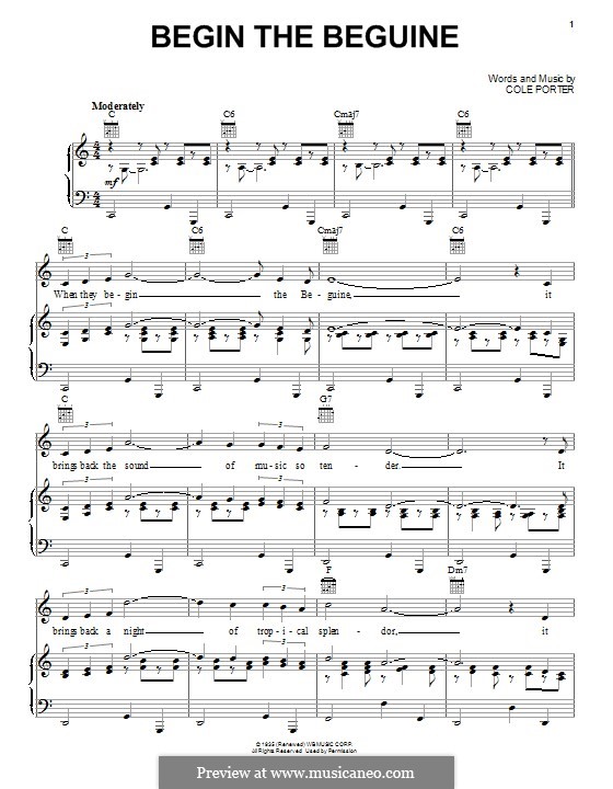 Begin the Beguine: Для голоса и фортепиано by Кол Портер
