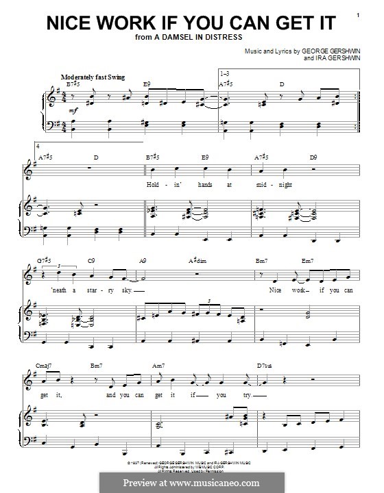Nice work if you can get it минус ноты для фортепиано. чак норрис лайк. Nice work перевод. Nice work перевод. Nice work if you can get it", george gershwin yjns.