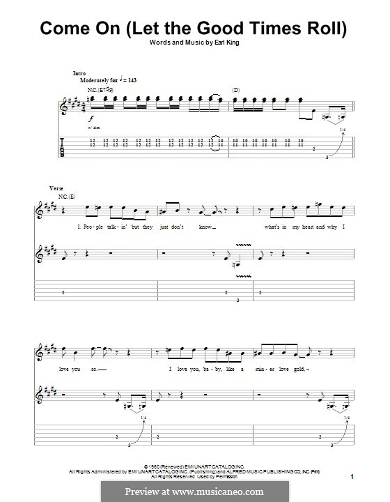 Come On (Part 1): Для гитары с табулатурой by Earl King