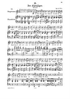 Альпийский охотник, D.524 Op.13 No.3: Для среднего голоса и фортепиано by Франц Шуберт