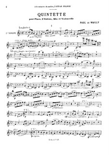 Фортепианный квинтет фа минор, Op.15: Скрипка I by Поль де Вальи