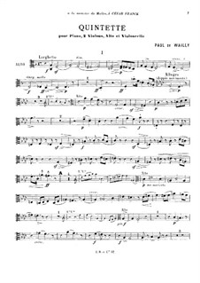 Фортепианный квинтет фа минор, Op.15: Партия альта by Поль де Вальи