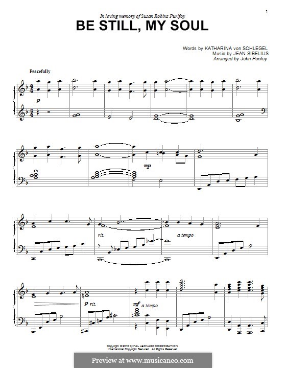 Be Still My Soul: Для фортепиано by Ян Сибелиус