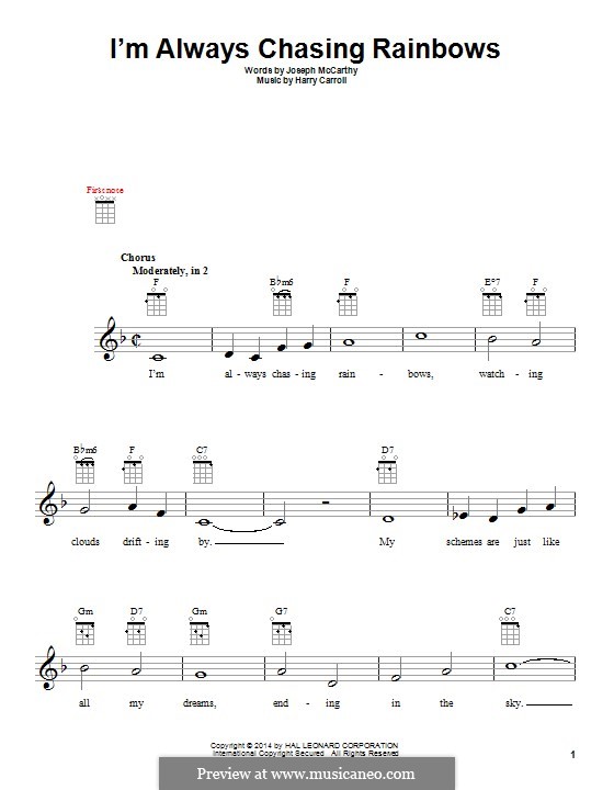 I'm Always Chasing Rainbows: Для укулеле by Harry Carroll