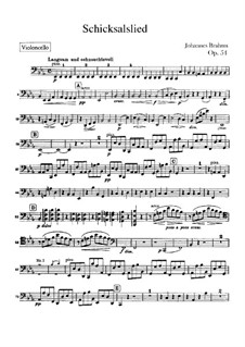 Песня судьбы, Op.54: Партия виолончели by Иоганнес Брамс