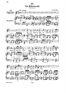 Um Mitternacht (At Midnight), D.862 Op.88 No.3: Для среднего голоса и фортепиано by Франц Шуберт