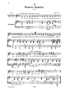 Ночная песня странника I, D.224 Op.4 No.3: Для среднего голоса и фортепиано by Франц Шуберт