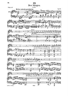 Der Sänger (The Minstrel), D.149 Op.117: Для среднего голоса и фортепиано by Франц Шуберт