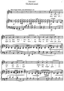 Occhietti amati: For mezzo-soprano and piano (b minor) by Андреа Фальконьери