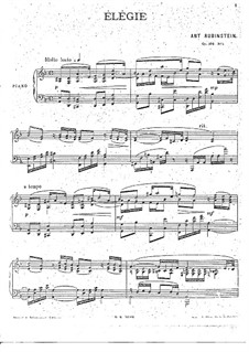 Шесть пьес, Op.104: No.1 Элегия by Антон Рубинштейн