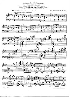 Шесть пьес, Op.104: No.2 Вариации by Антон Рубинштейн
