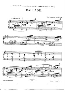 Шесть пьес, Op.104: No.6 Баллада by Антон Рубинштейн