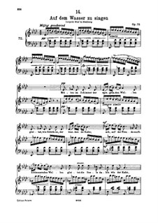 Баркарола, D.774 Op.72: Для высокого голоса и фортепиано by Франц Шуберт
