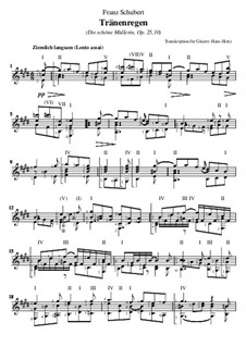 No.10 Дождь слез: Для гитары by Франц Шуберт