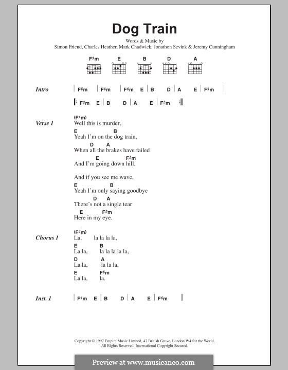 Dog Train (The Levellers): Текст и аккорды by Charles Heather, Jonathan Sevink, Simon Friend