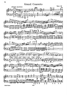 Концерт для фортепиано с оркестром No.2, J.155 Op.32: Сольная партия by Карл Мария фон Вебер