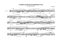 2 Umbra morti for French Horn: No.2, MVWV 782 by Maurice Verheul