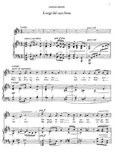 Lungi dal caro bene: For mezzo-soprano and piano by Antonio Secchi