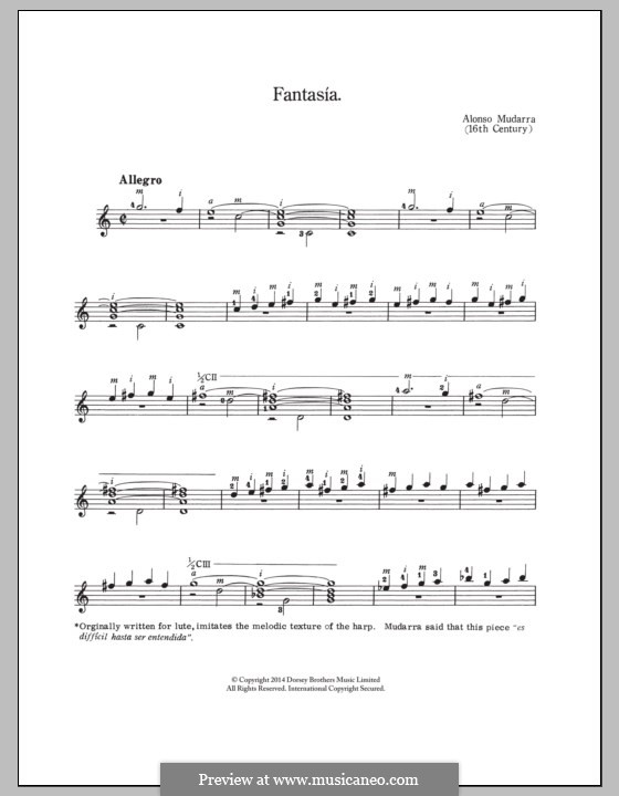 Фантазия X: Для гитары by Алонсо Мударра