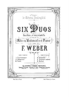 Шесть дуэтов для альта, Op.18: No.4-6 by Ф. Вебер